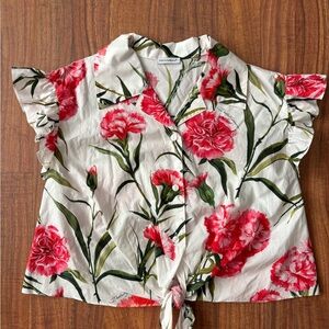 Dolce & Gabbana Floral Poppy Print Button-Up Top